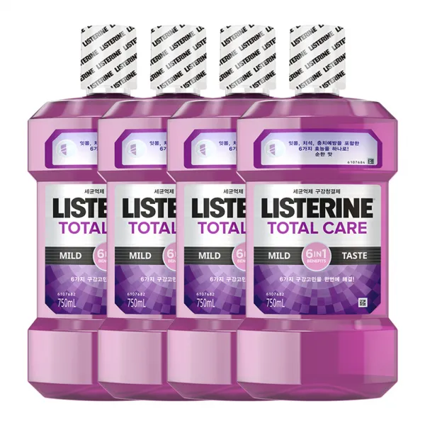 리스테린 토탈케어 마일드 구강청결제 750ml 4개입