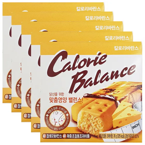 해태제과 칼로리발란스 치즈 다이어트 식품, 76g, 5개