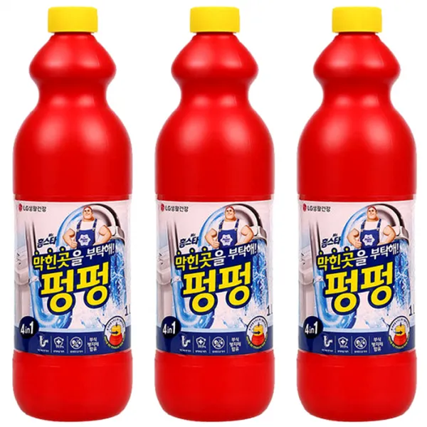 홈스타 막힌곳을 부탁해 펑펑 배수구 세정제 1l 3개