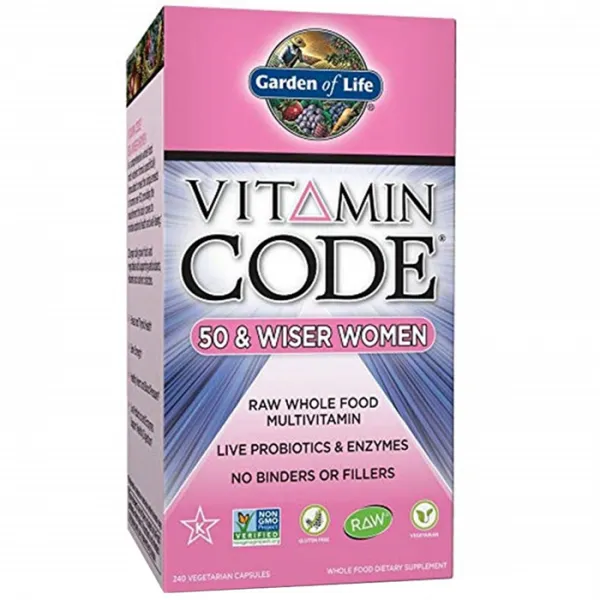 Garden of Life 비타민 코드 50 & 와이저 우먼 베지테리안 캡슐, 240개입, 1개