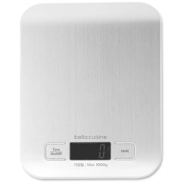 벨라쿠진 스테인리스 스틸 주방 전자저울 1kg, 벨라쿠진 스테인리스 스틸 주방저울 1kg