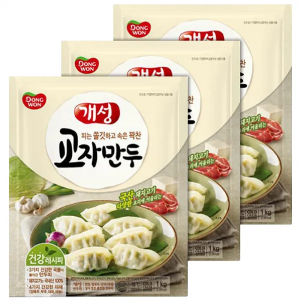 동원에프엔비 개성 교자만두 (냉동), 1kg, 3개