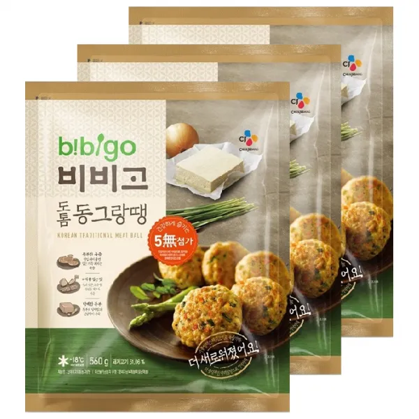 비비고 도톰 동그랑땡 (냉동), 560g, 3개