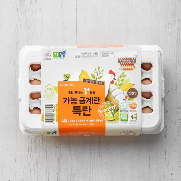 가농 금계란 매일 만나는 1+등급 특란 15구, 900g, 1개