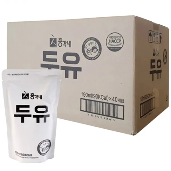 총각네 해조칼슘 검은콩 두유 190ml 40팩