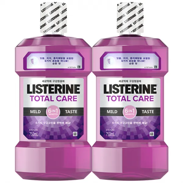리스테린 토탈케어 마일드 구강청결제 750ml 2개