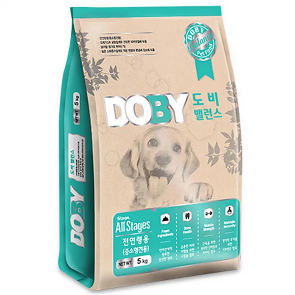 도비 전연령 곡물 밸런스 중소형견 애견사료, 5kg, 1개