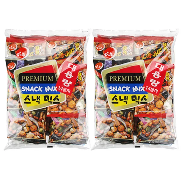 덴로쿠 대용량 스낵 믹스, 329g, 2개입