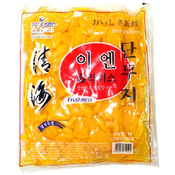 이엔 압축 일식 슬라이스 단무지, 1kg, 1개