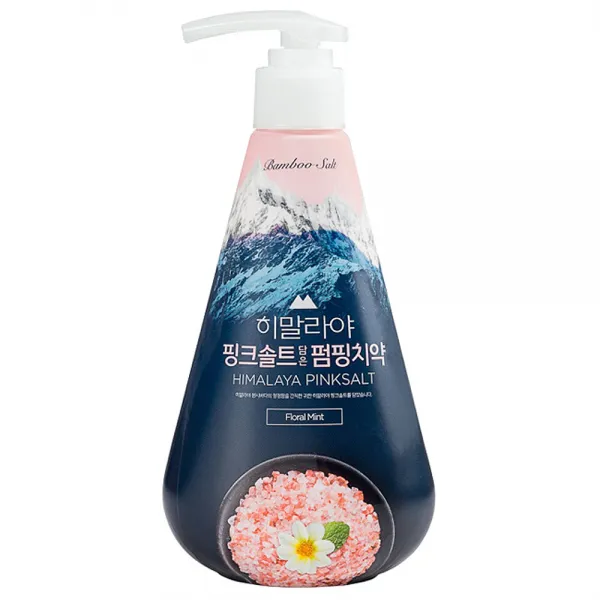 죽염 히말라야 핑크솔트 담은 펌핑 치약 플로럴민트, 285g, 1개