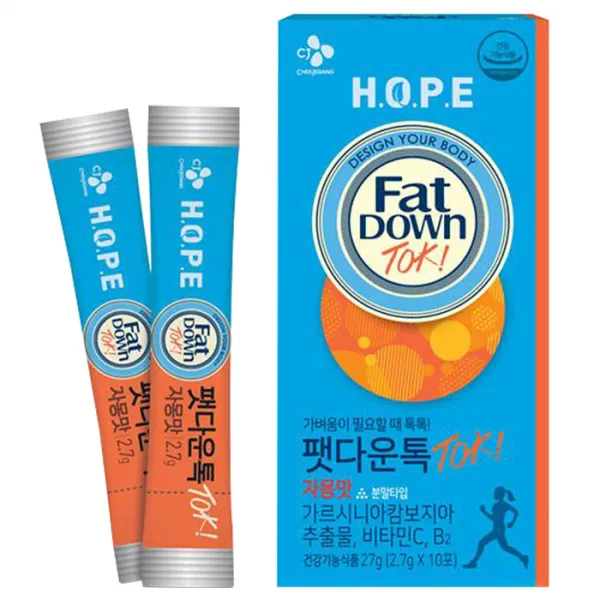 CJ제일제당 팻다운톡 다이어트식품 자몽, 2.7g, 10개입