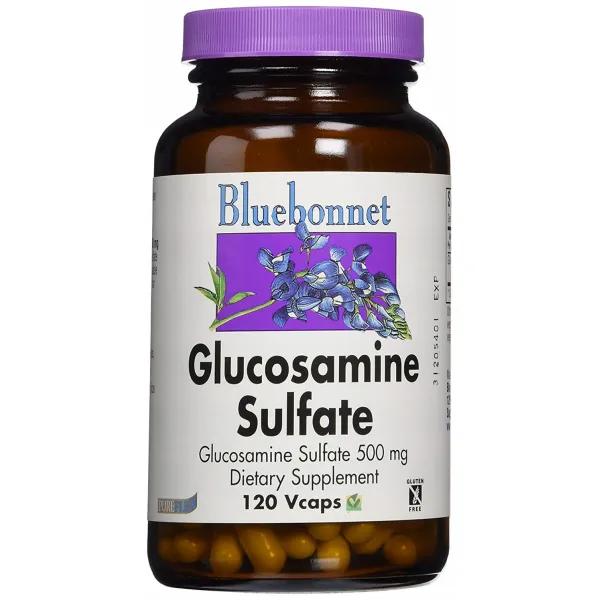 Bluebonnet 글루코사민 서페이트 500 mg 브이캡, 120개입, 1개