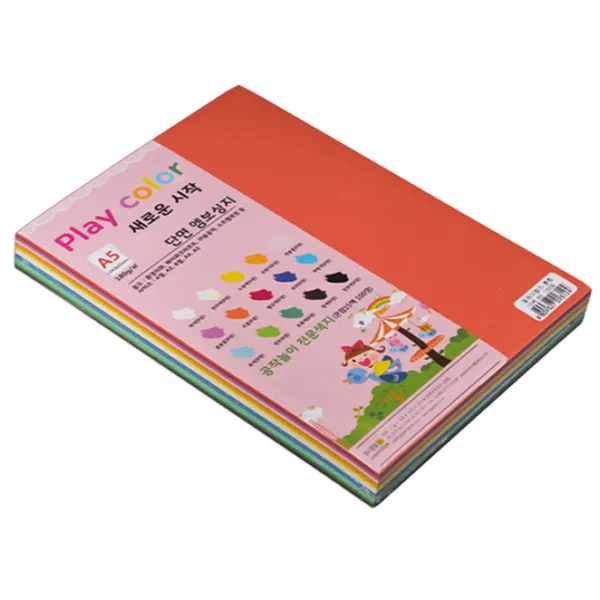 종이문화 플레이칼라 180g 15색 혼합, 100매