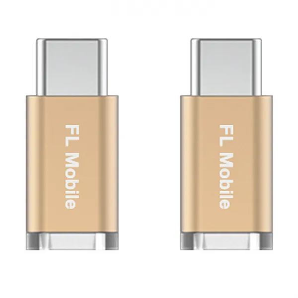 FL Mobile for LG 마이크로 5핀 to USB C타입 메탈 젠더, LTA-XET02, 2개입
