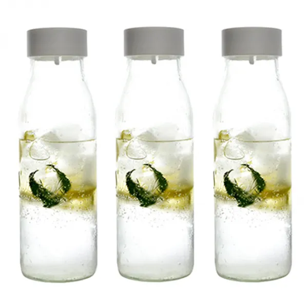 실리쿡 유리물병 트리플세트, 혼합 색상, 1L