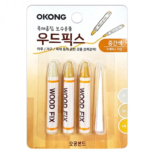 오공 우드픽스 목재흠집보수용품 1개 중간색