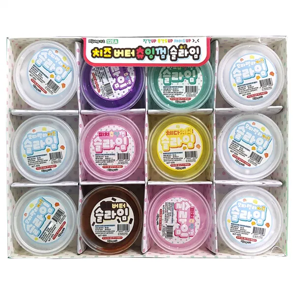 미정아트 치즈버터 츄잉껌 슬라임 괴물 찐득이 12p, 랜덤 발송