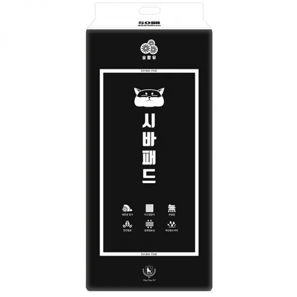 딩동펫 시바 숯 배변패드 레몬향 50매, 1팩
