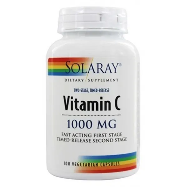 솔라레이 비타민 C 1000mg 베지테리안 캡슐, 100개입, 1개