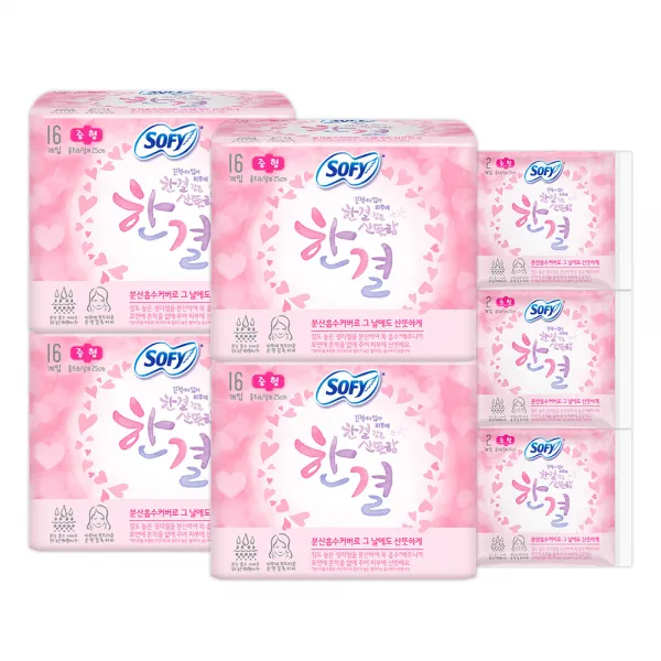 바디피트 한결 생리대 중형, 70개입, 1개