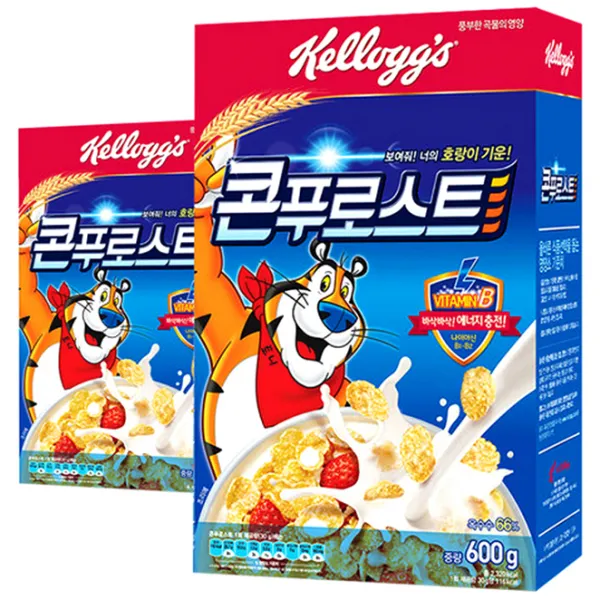 켈로그 콘푸로스트 시리얼, 600g, 2개