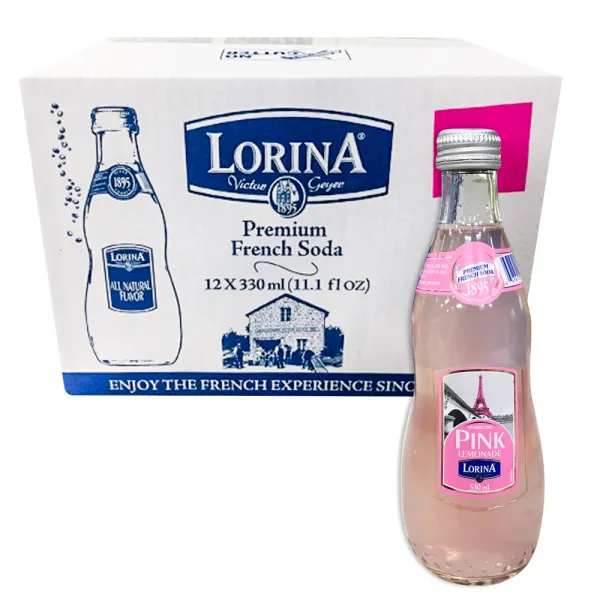 로리나 스파클링 핑크 레모네이드, 330ml, 12개입