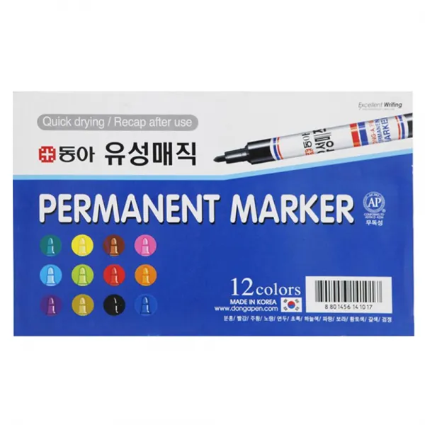 동아연필 유성매직세트, 혼합 색상, 1개