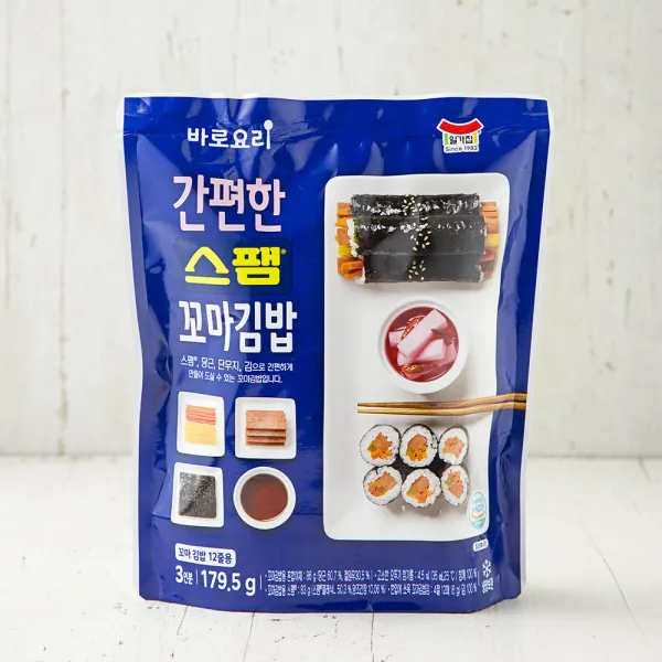 일가집 바로요리 스팸꼬마김밥 세트, 179.5g, 1개