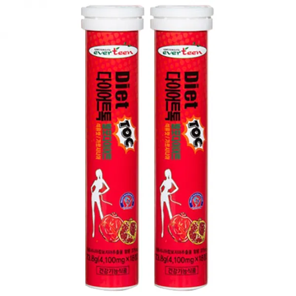 에버틴 다이어트톡 발포다이어트 가르니시아 석류맛 73.8g 2개입