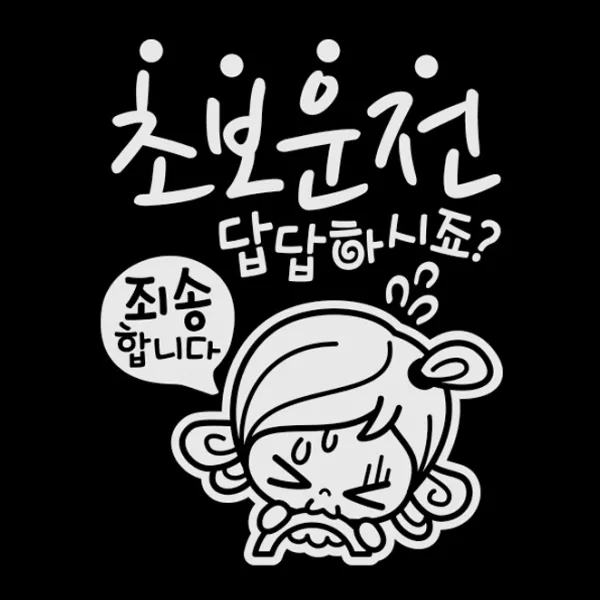 제제데코 초보운전스티커 초보답답 초순이, 반사, 1개