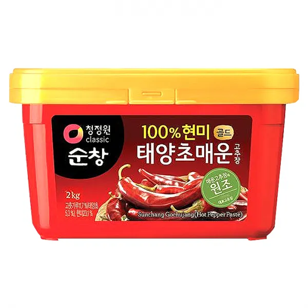 청정원순창 100% 현미 골드 태양초 매운 고추장, 2kg, 1개