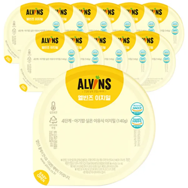 엘빈즈 이지밀 실온보관 이유식 4단계 아기밥 골고루세트, 1세트