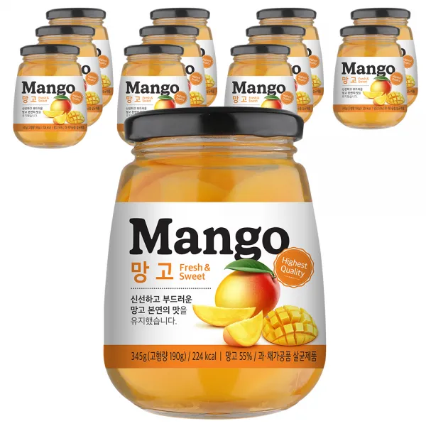 조이웰 망고 병조림, 345g, 12개입