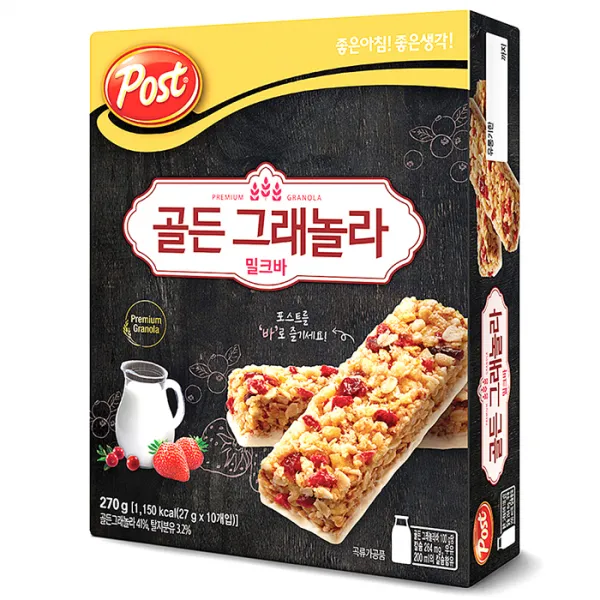 포스트 골든 그래놀라 밀크바 27g 10개입