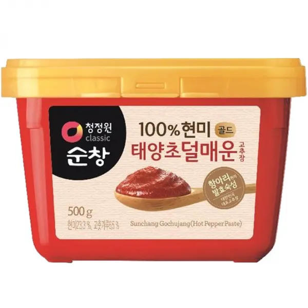 청정원순창 100% 현미 골드 태양초 덜매운 고추장 500g 1개