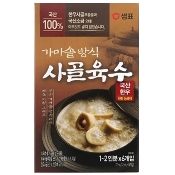 샘표 가마솥방식 사골육수, 12ml, 6개입