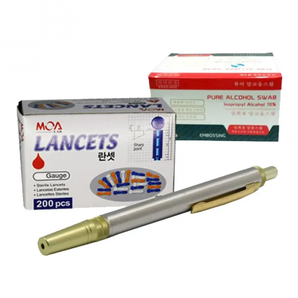 (채혈기+채혈침30G 200개 +알콜솜100매)구성 1set, 1개, 1개