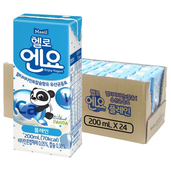 매일유업 헬로엔요 200ml, 플레인, 24개입