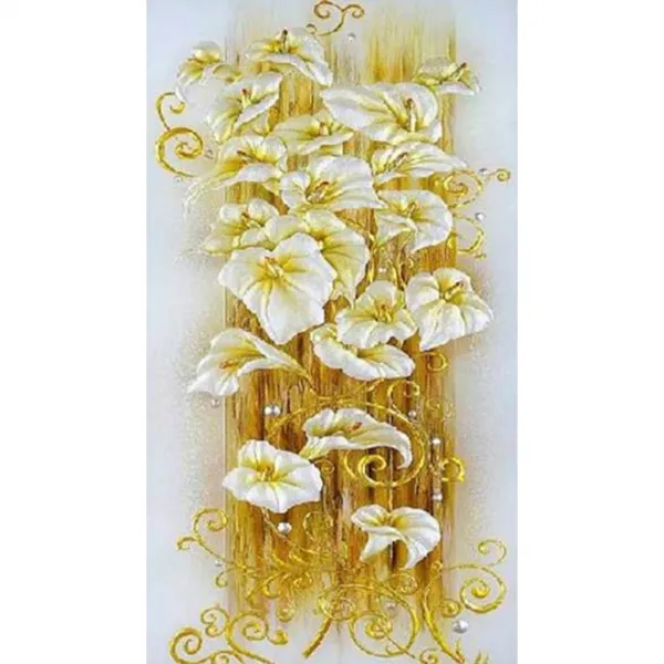 케이엠엘리 3d 보석십자수 Diy 세트 금빛카라 45 X 100 Cm 혼합 색상 1세트