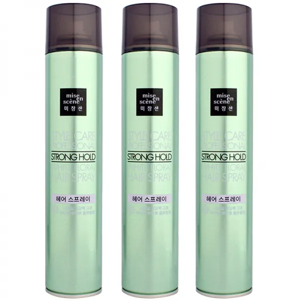 미쟝센 스타일 케어 헤어스프레이 화이트플로랄, 300ml, 3개입