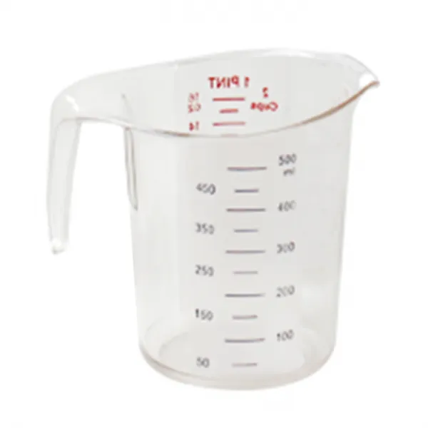 폴리카보네이트 투명 계량컵, 혼합 색상, 500ml