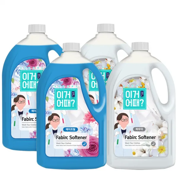 아토세이프 이거어때 섬유유연제 에이프릴향 2.5L x 2p + 파우더향 2.5L x 2p, 1세트