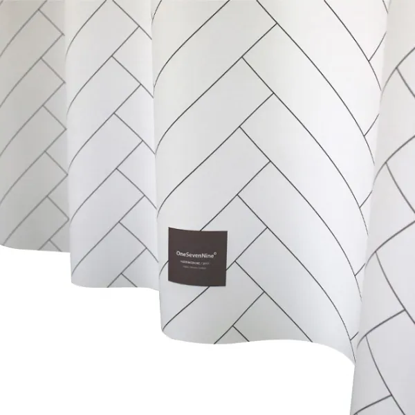 원세븐나인 모던부티크 헤링본 패브릭 샤워커튼 1800mm x 1880mm, 1개