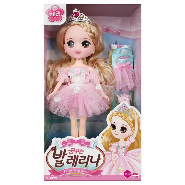 원앤원 체리 꿈꾸는 발레리나 인형, 혼합 색상