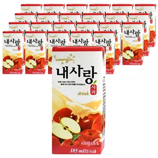 웅진 내사랑 사과 드링크팩 185ml 24개