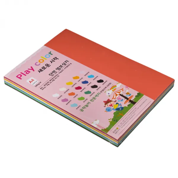 종이문화 플레이칼라 180g 15색 혼합 100매