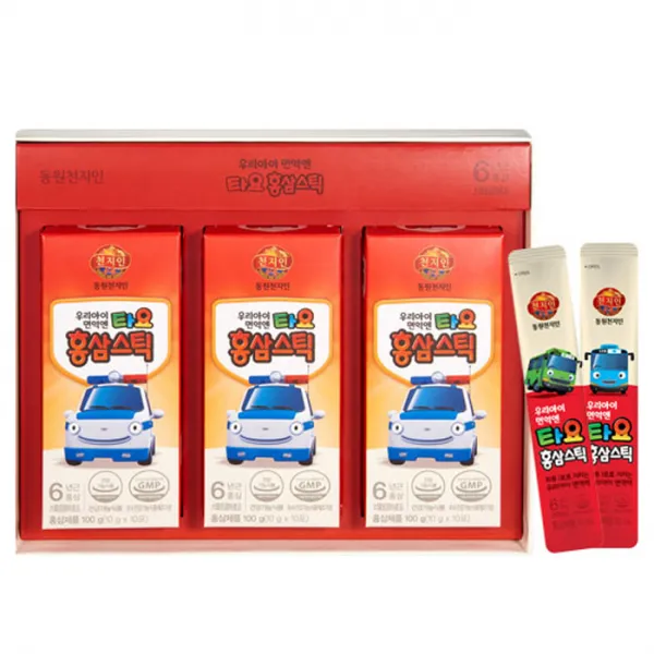 천지인 우리아이 면역엔 타요 홍삼스틱 10g 30개입