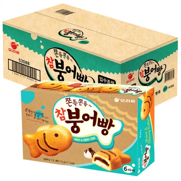 오리온 참붕어빵 6p, 174g, 9개