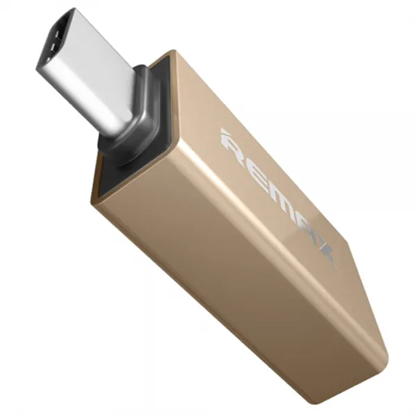 리맥스 수퍼 커넥션 C타입 TO USB OTG 젠더, 골드, 1개