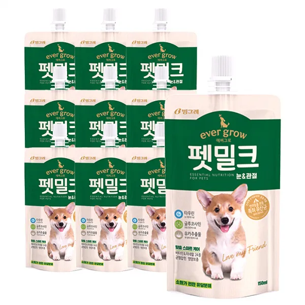 에버그로 펫밀크, 눈&관절 맛, 10개입